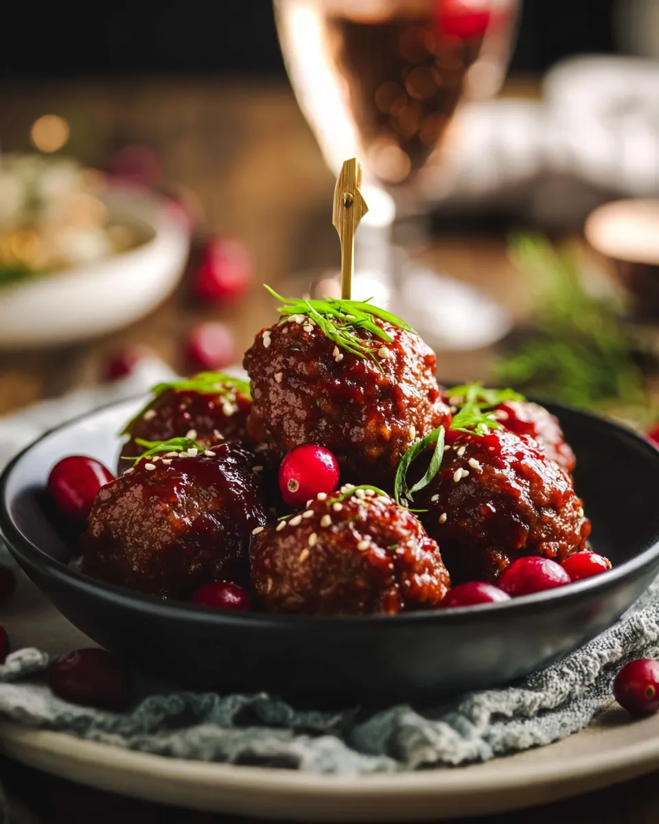 Easy Cranberry & Sweet Chili Meatballs