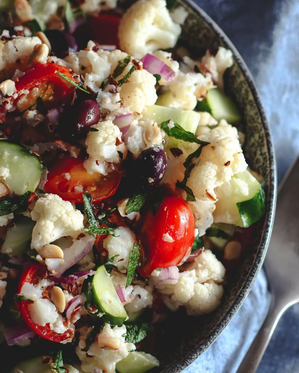 Mediterranean Cauliflower Salad