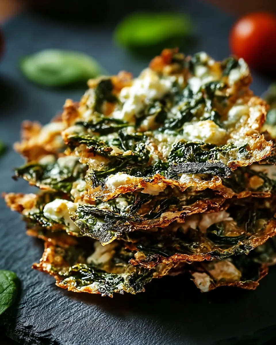 Mediterranean Spinach and Feta Crisps