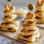 Savory Puff Pastry Christmas Tree Appetizers