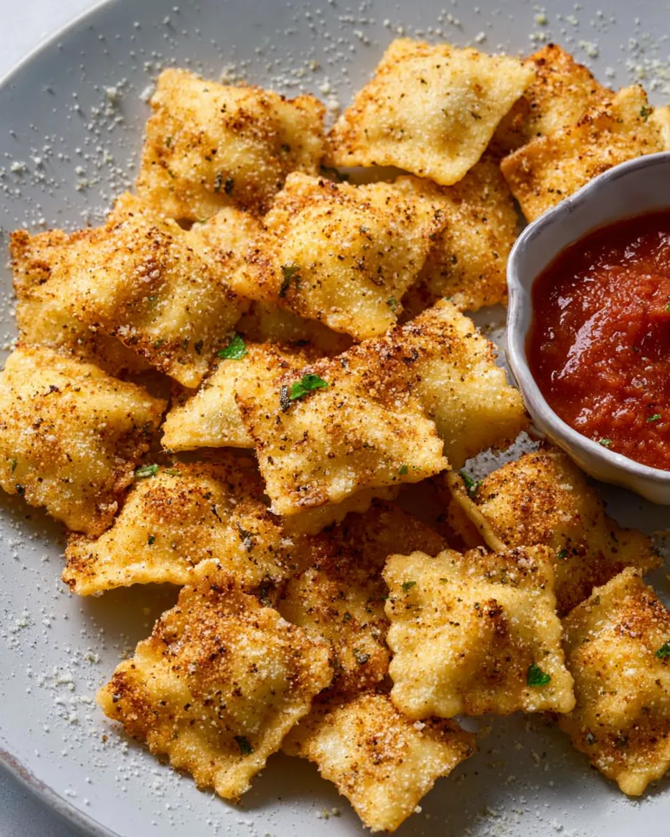 Air fryer ravioli chips