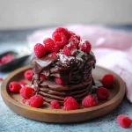 American Style Chocolate and Raspberry Pancakes