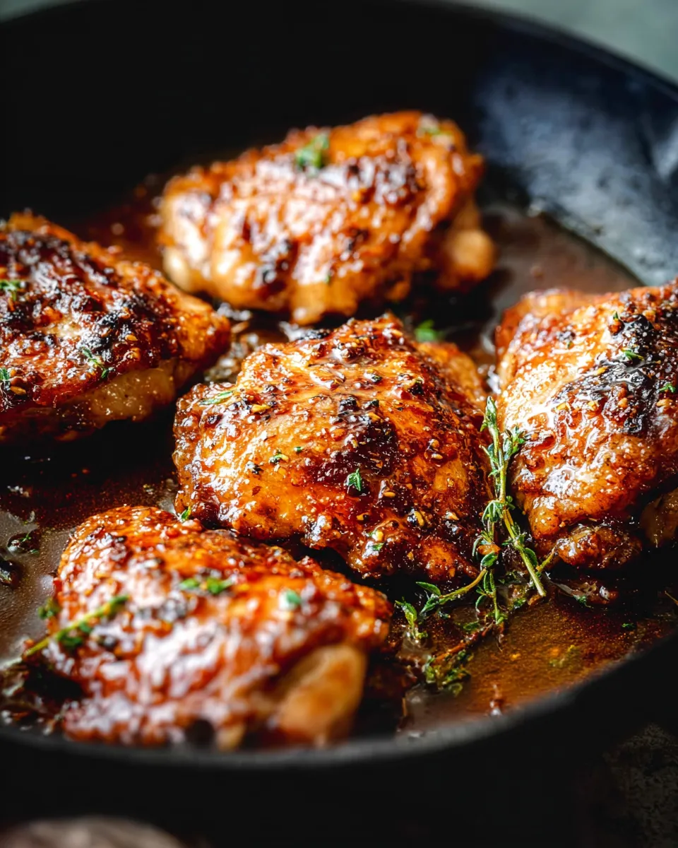 Apple Cider Glazed Chicken Thighs