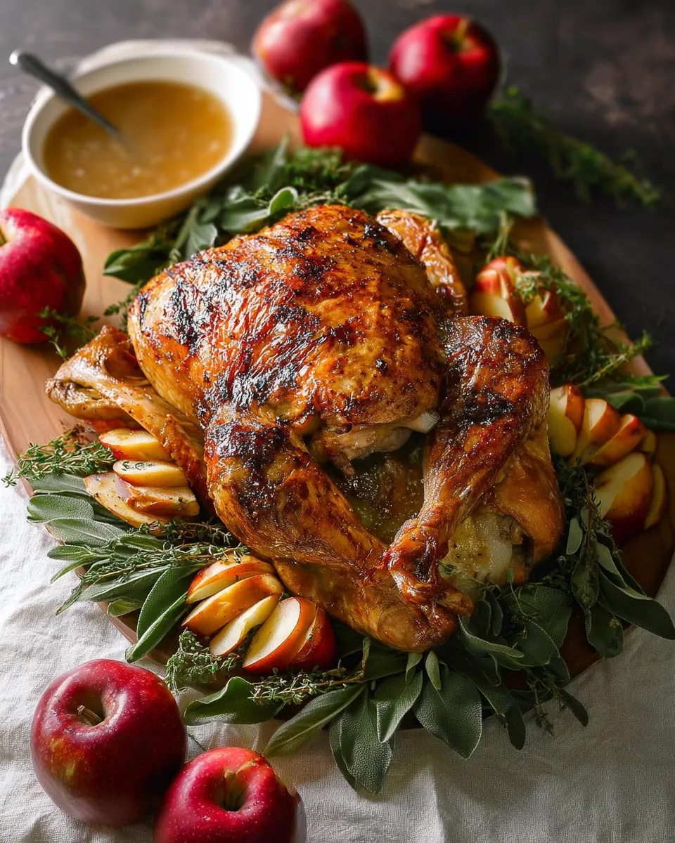 Apple Cider Glazed Roast Turkey Recipe