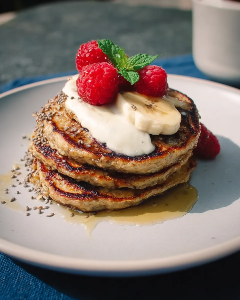 Banana, Oat and Chia Pancakes