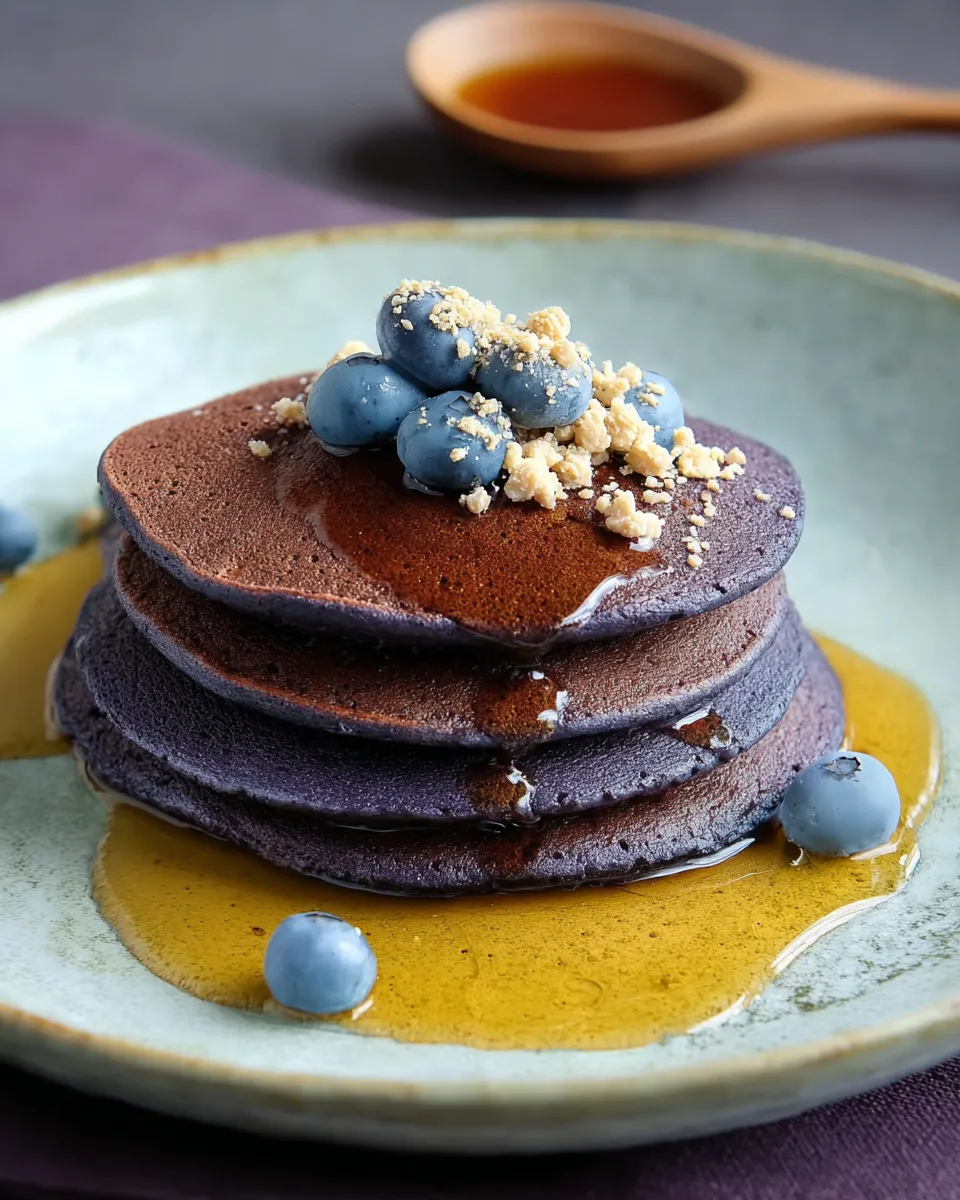 Blue Cornmeal Pancakes