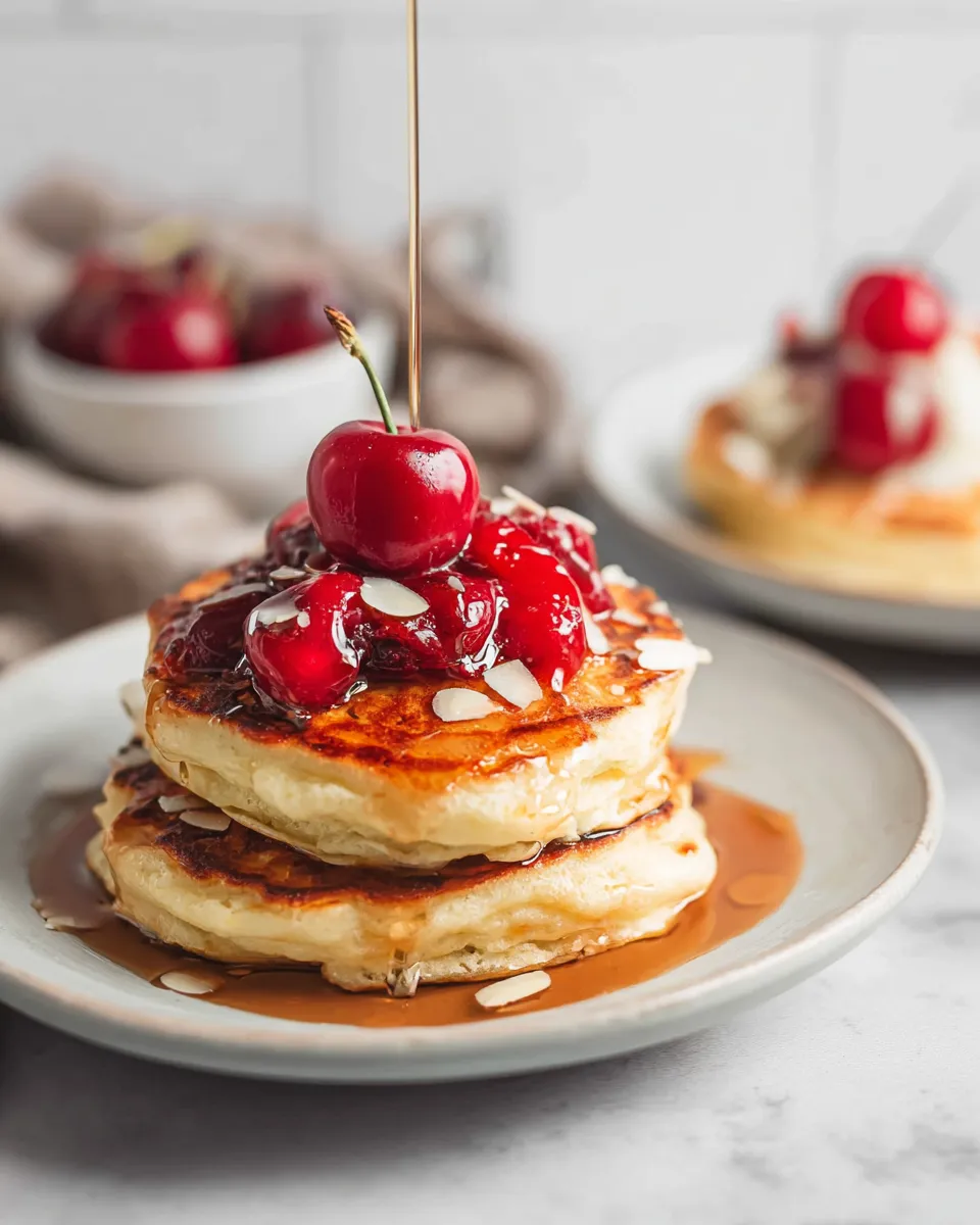 CHERRY ALMOND PANCAKES