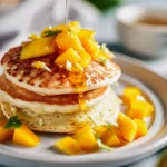 COCONUT AND MANGO PANCAKES