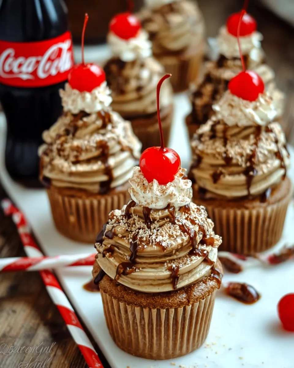 Coke Float Cupcakes