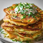 Cottage cheese and chive pancakes