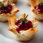 Cranberry Brie Phyllo Bites