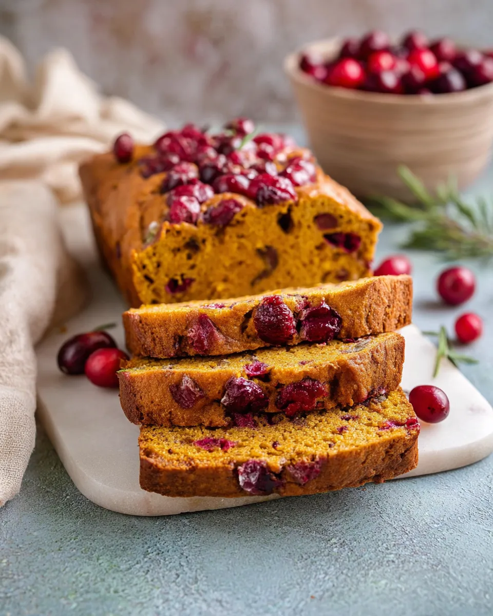 EASY CRANBERRY PUMPKIN BREAD (WITH FRESH CRANBERRIES)