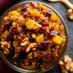 Easy Curried Apple Walnut Cranberry Chutney