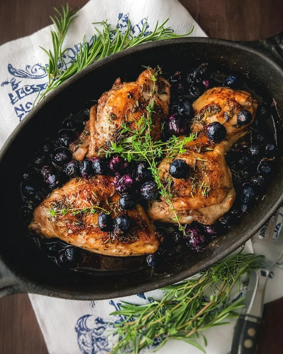 HERBY CHICKEN WITH BLUEBERRY, ROSEMARY AND THYME