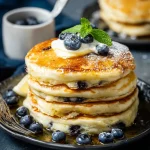 Lemon Blueberry Ricotta Pancakes