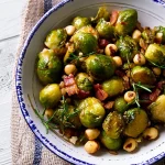 Maple Glazed Brussels Sprouts With Pancetta & Hazelnuts