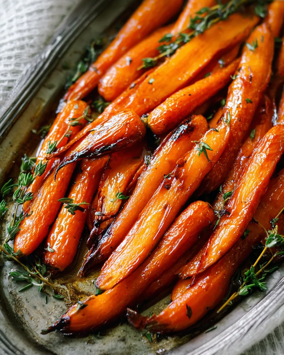 PERFECTLY SIMPLE ROASTED CARROTS WITH HONEY & THYME