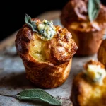 Parmesan Popovers with Crispy Sage Garlic Butter.