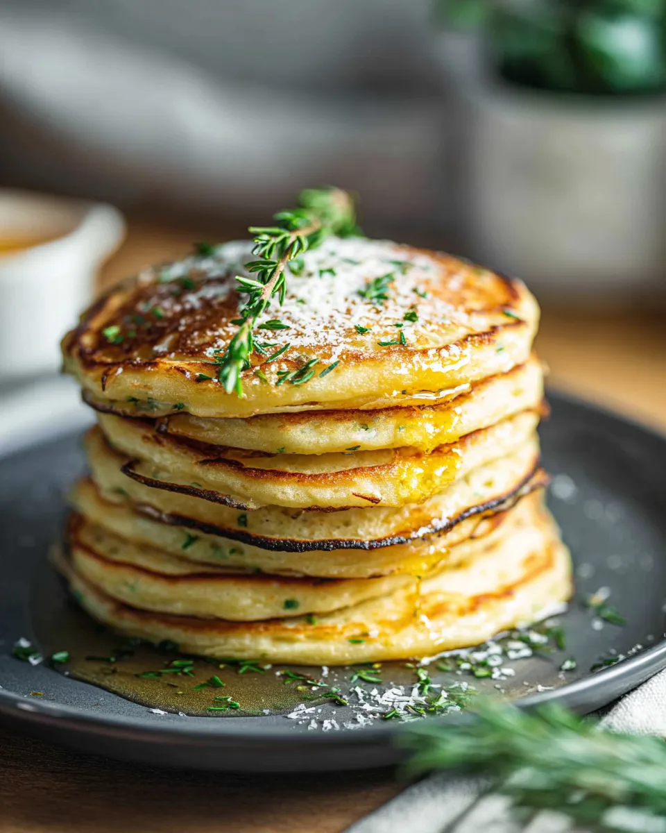 SAVORY PANCAKES WITH PARMESAN AND HERBS