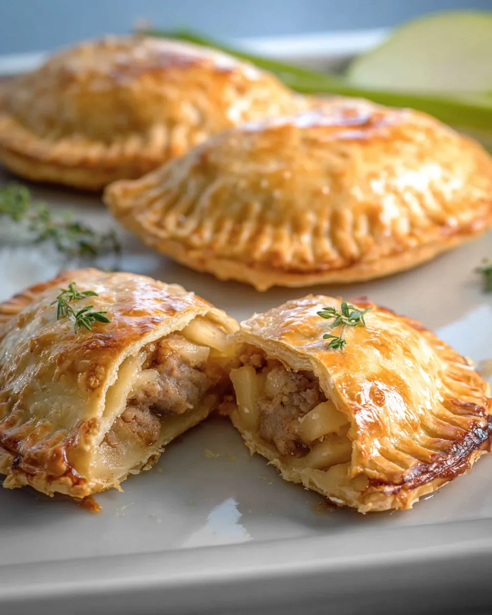 Sausage, Apple, and Cheddar Pocket Pies