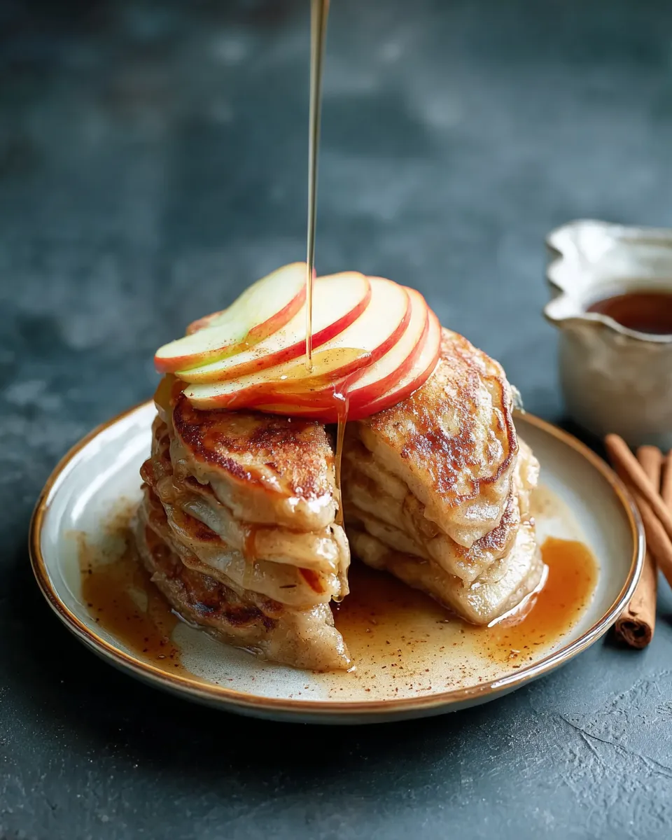 Spiced Apple Cider Pancakes with Cider Maple Syrup