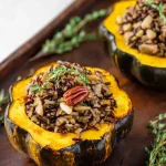 Wild Rice Stuffed Acorn Squash
