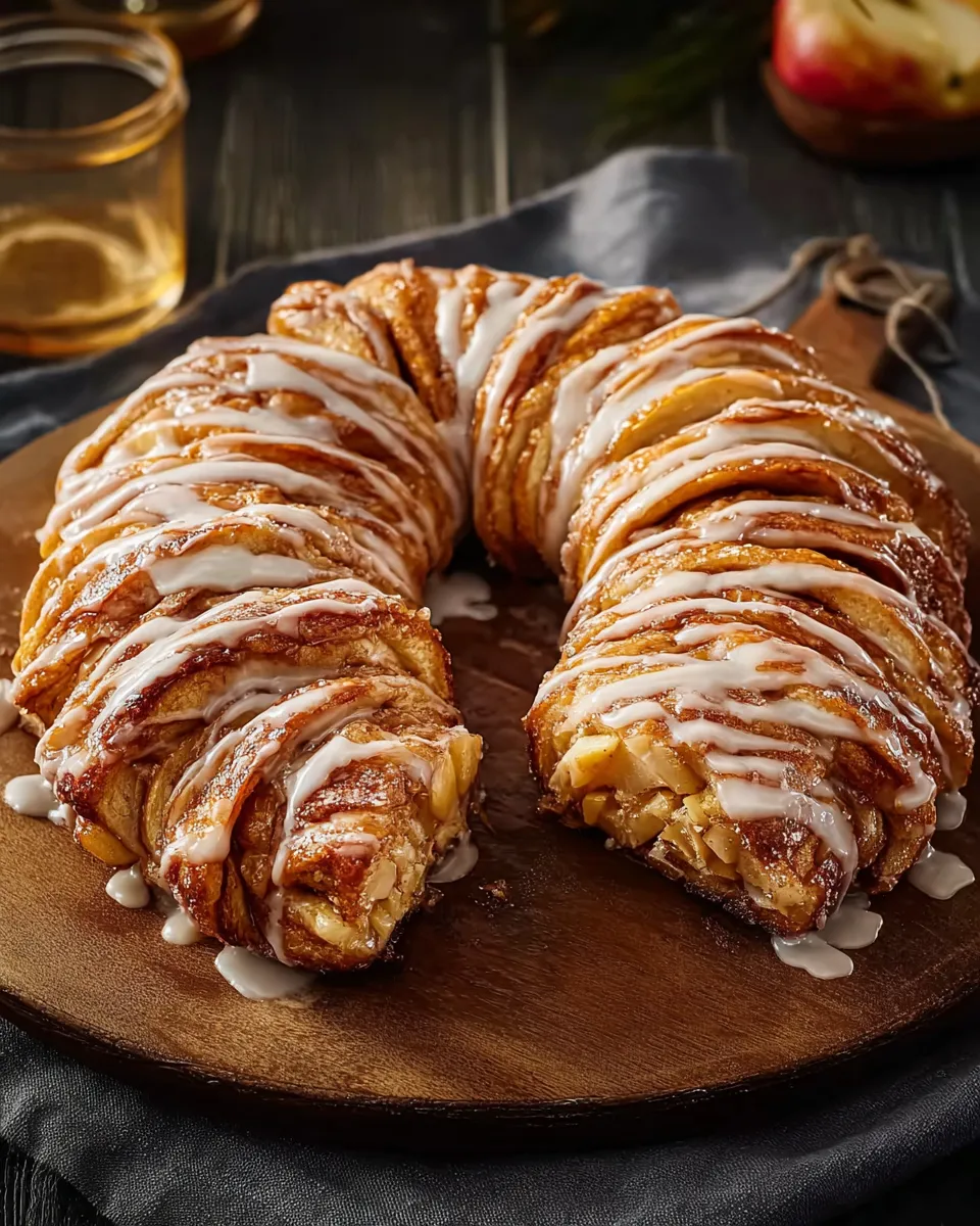 Apple Kringle with Vanilla Glaze