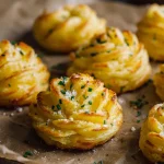 Cheesy Garlic Duchess Potatoes