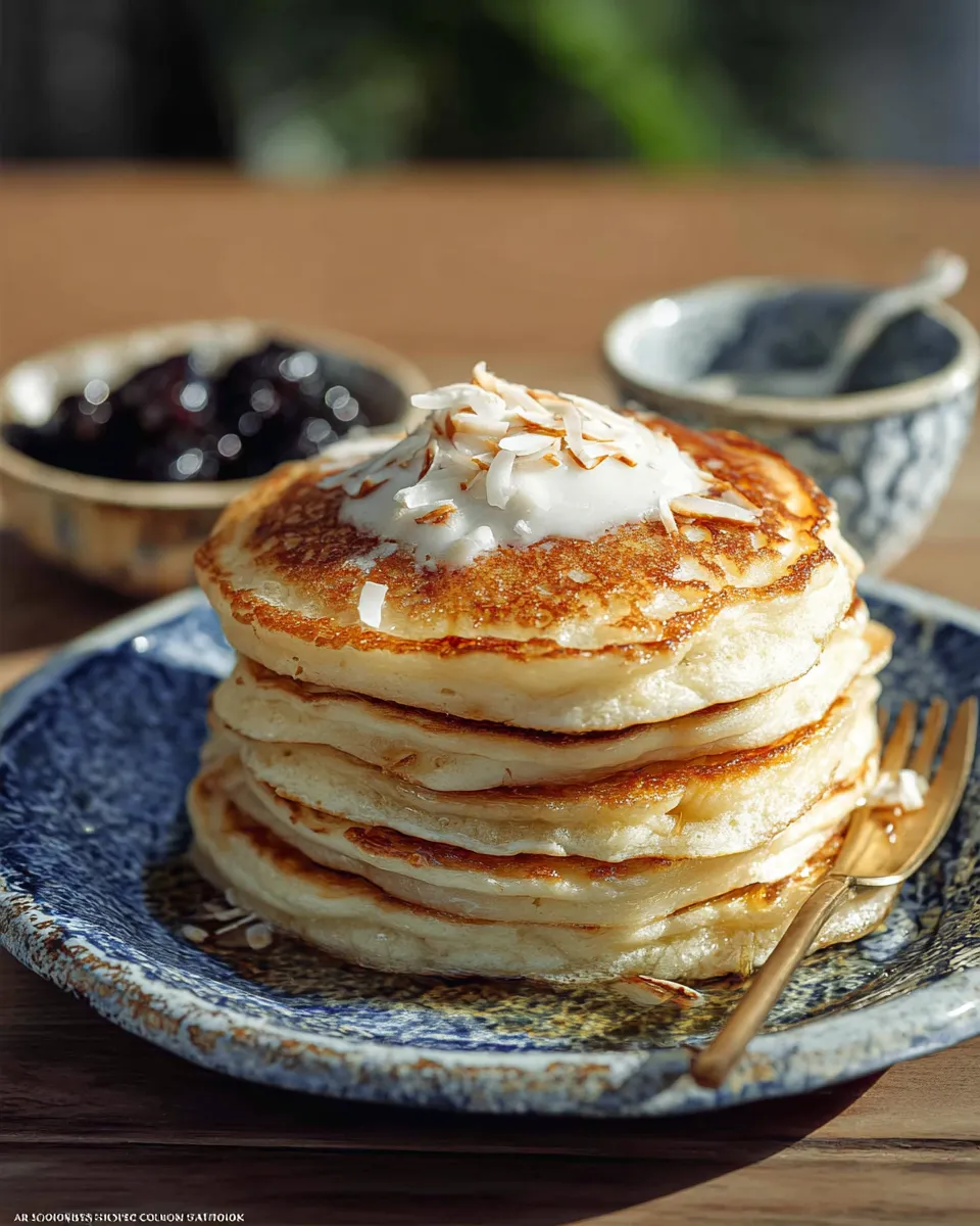 coconut cream pancakes