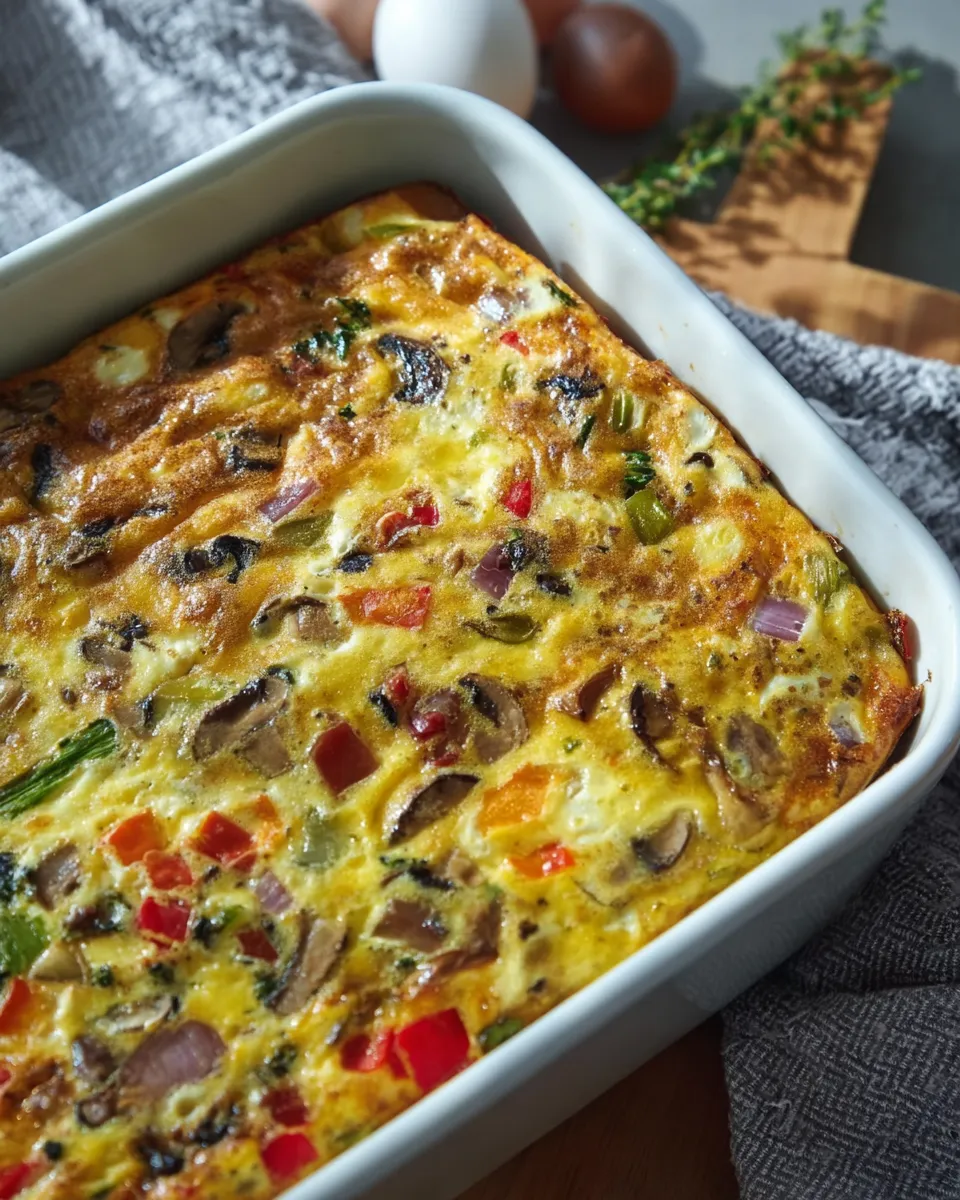 Cottage Cheese & Veggie Egg Bake