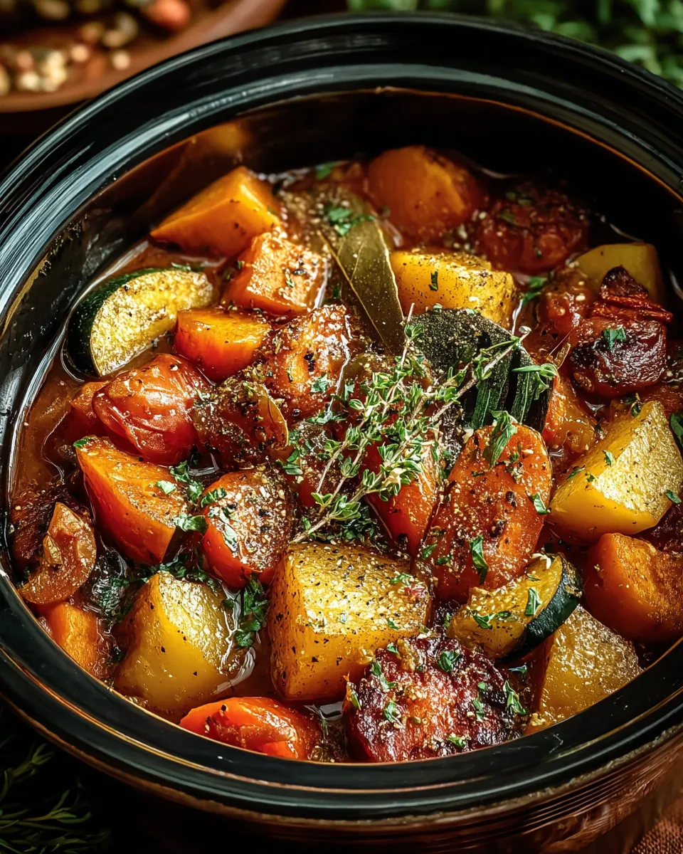 Cozy Autumn Crockpot Veggie Delight