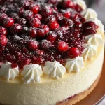 Cranberry Jam White Chocolate Mousse Cheesecake