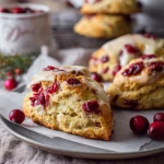 CRANBERRY ORANGE CREAM SCONES