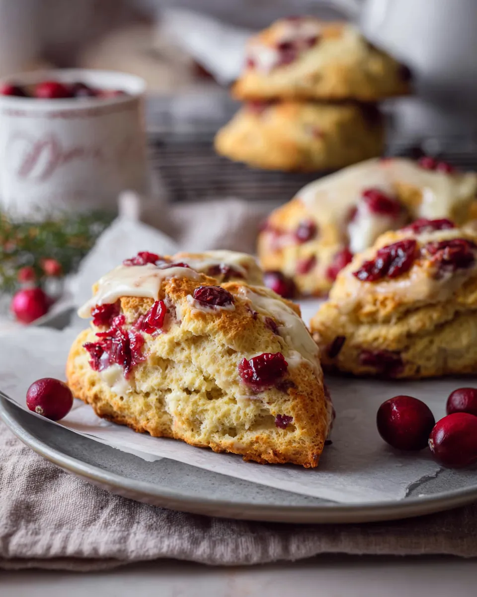 CRANBERRY ORANGE CREAM SCONES