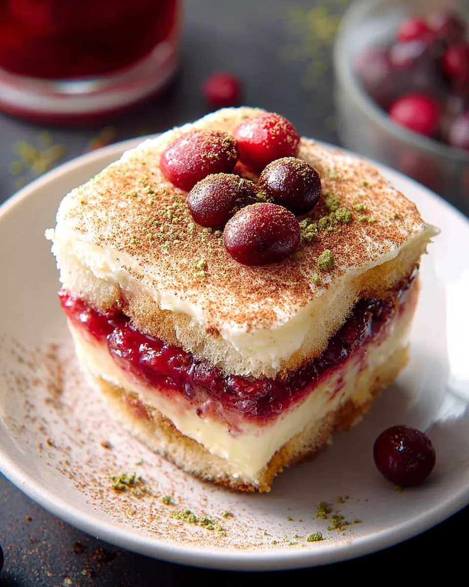 Cranberry-Orange Tiramisu
