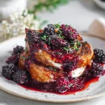 CREAM CHEESE STUFFED BLACKBERRY COMPOTE FRENCH TOAST