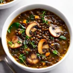 French Lentil and Mushroom Soup