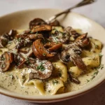 Gorgonzola Truffle Cream Sauce with Mushrooms