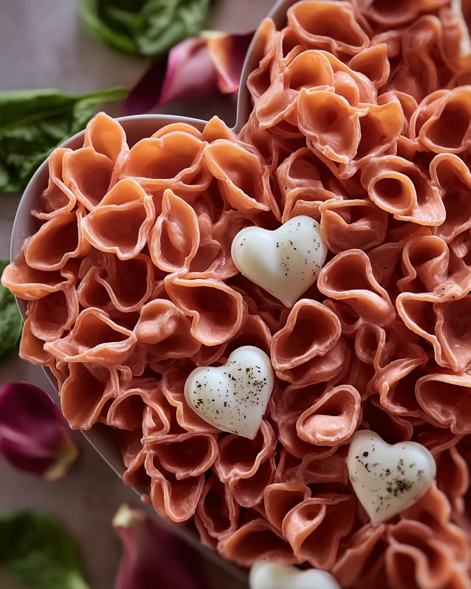 Heart Shaped Pasta in a Blush Cream Sauce