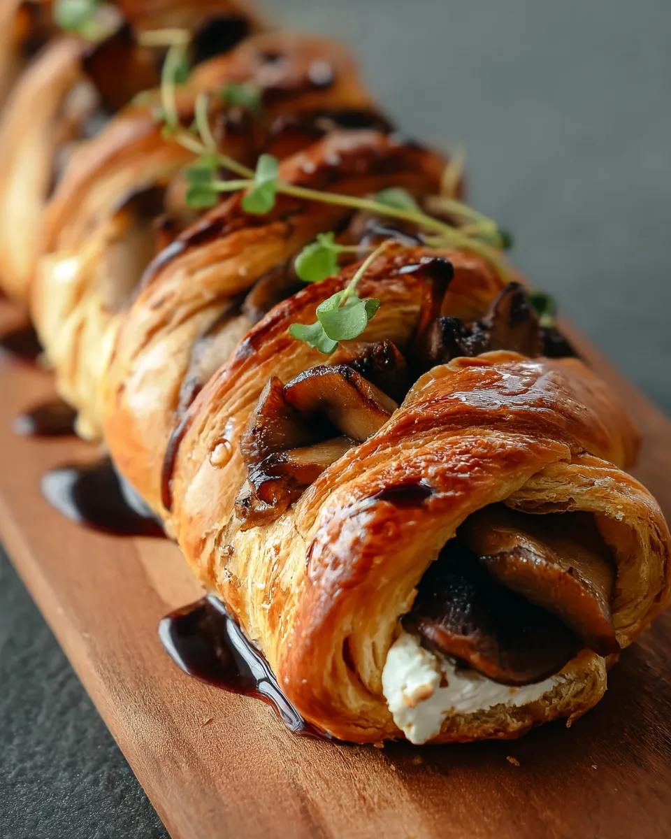 MUSHROOM GOAT CHEESE BRAID