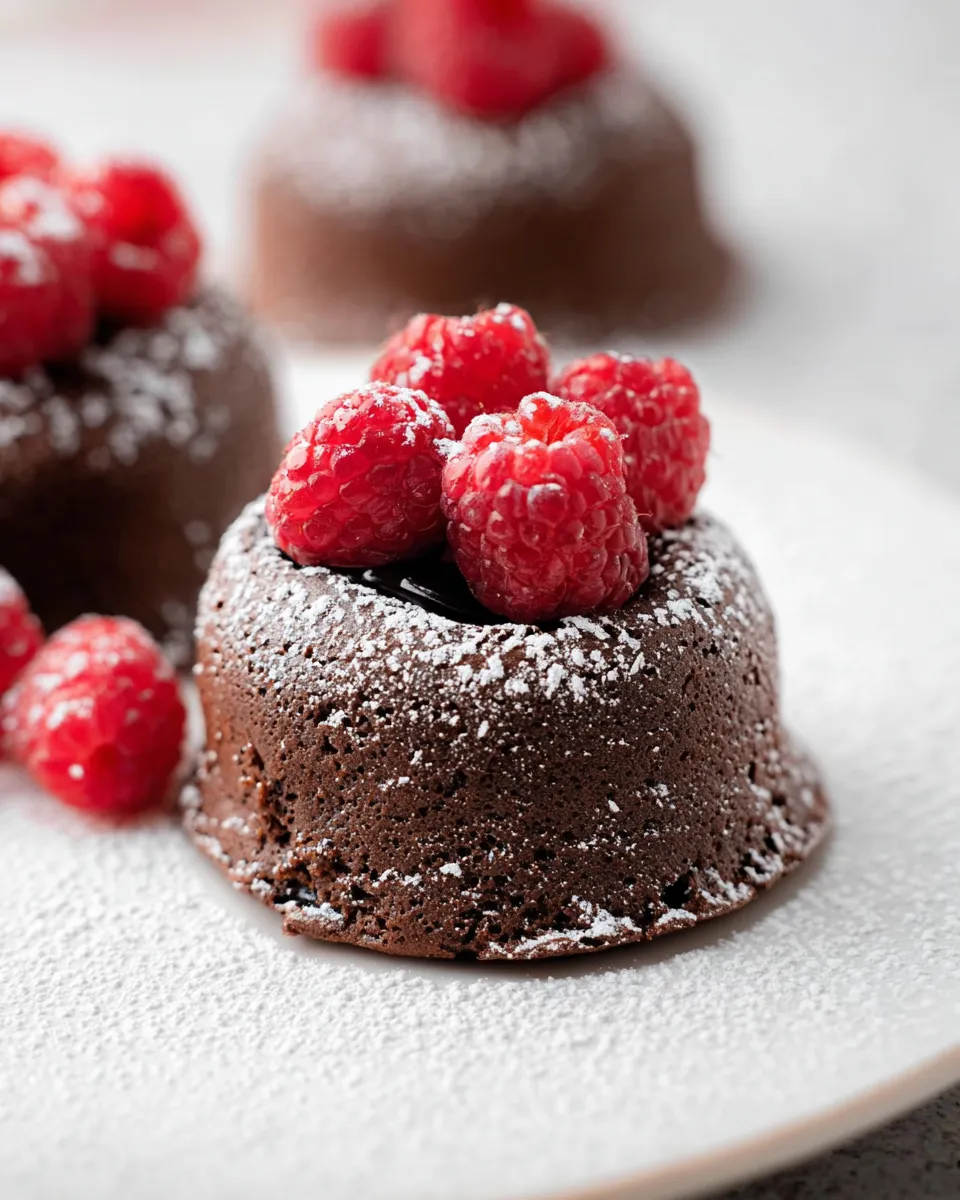 RASPBERRY CHOCOLATE MOLTEN CAKES
