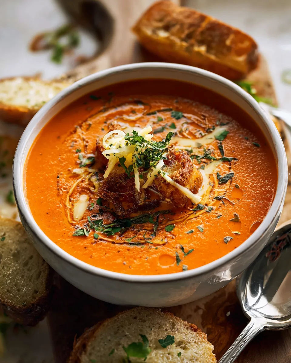 Roasted Red Pepper and Gouda Soup