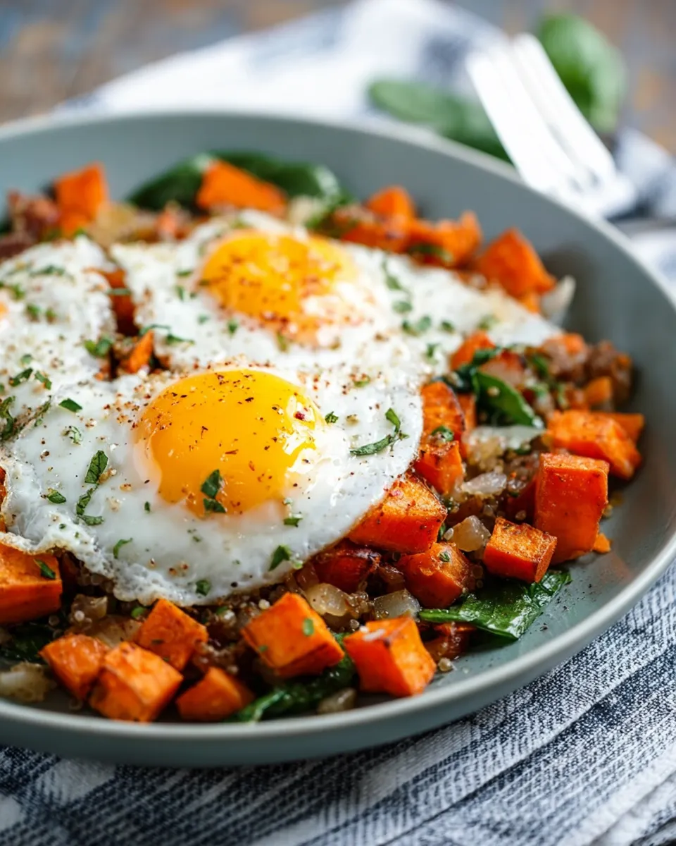 Sweet Potato Hash with Eggs