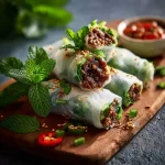 Thai Basil Beef Rolls