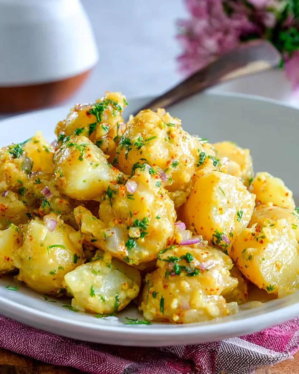 Warm Honey Dijon Potato Salad