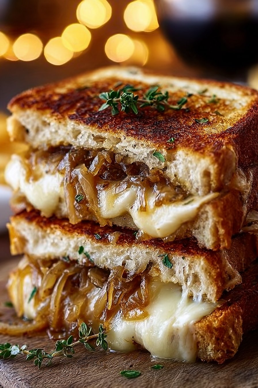 French Onion Grilled Cheese Sandwich