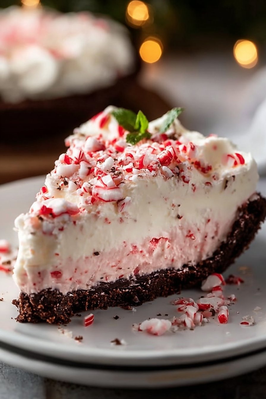 Quick Christmas Peppermint Pie