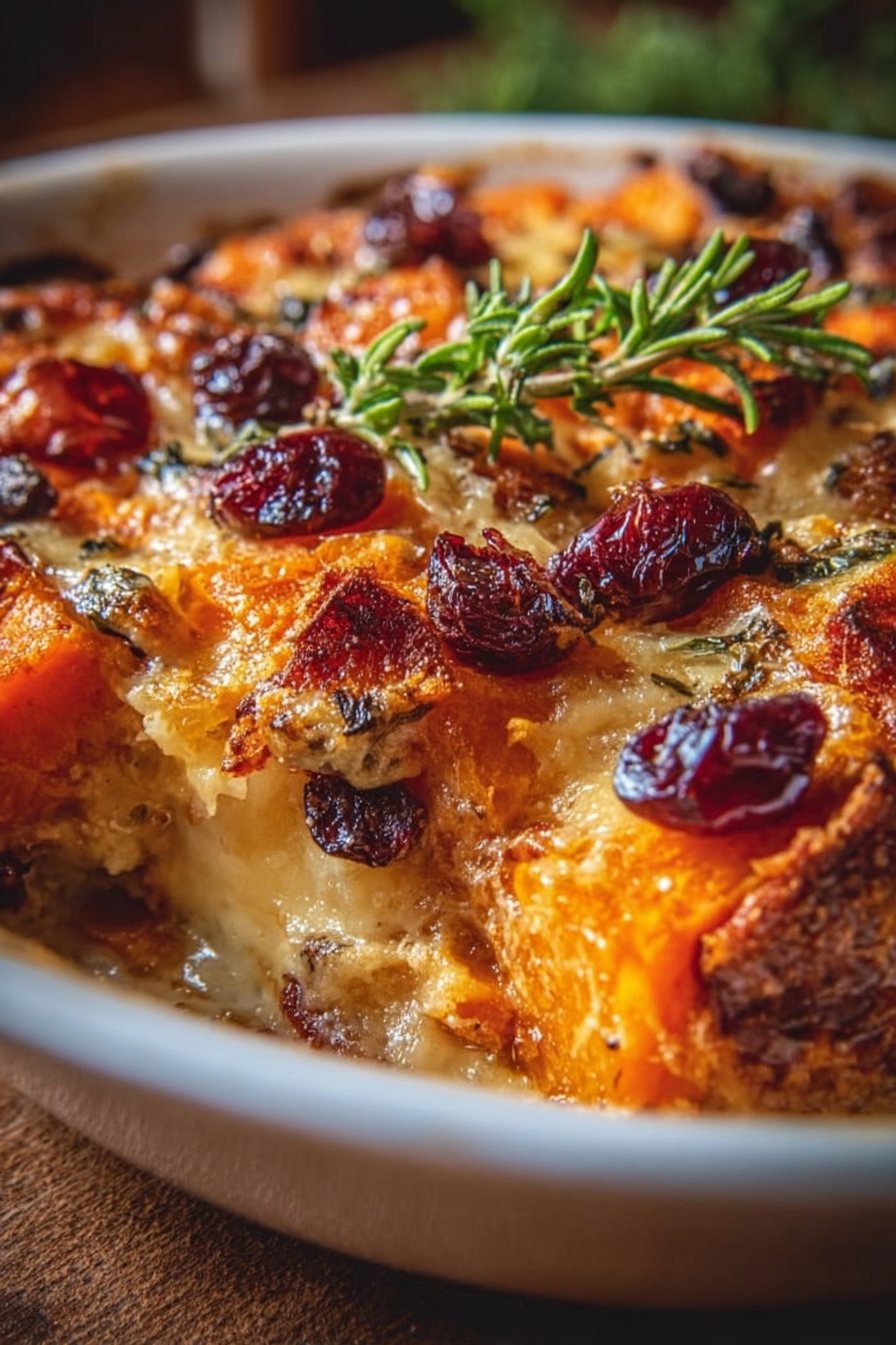 Sweet Potato & Cranberry Gratin