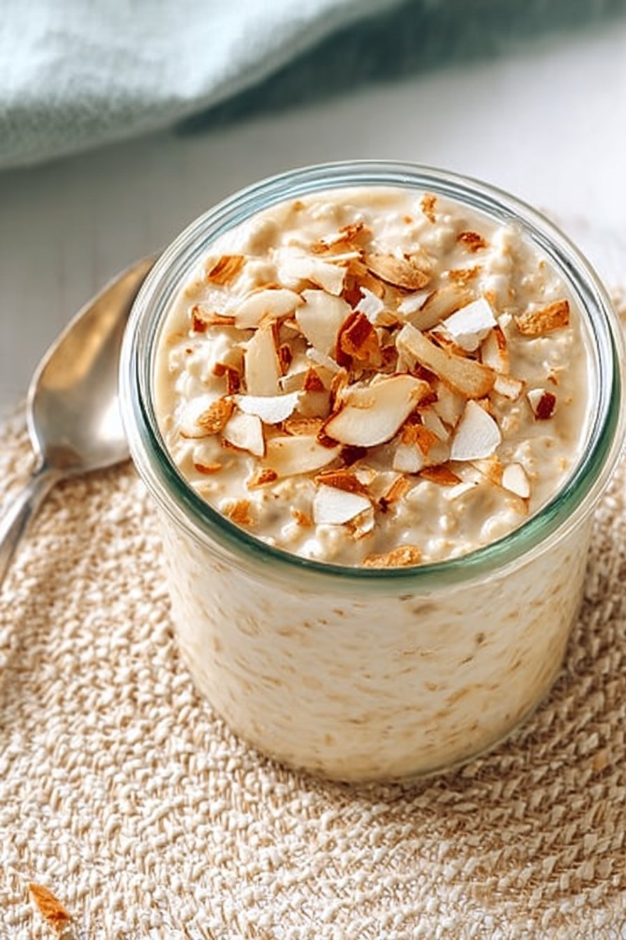 Almond Croissant Overnight Oats (40g Protein)