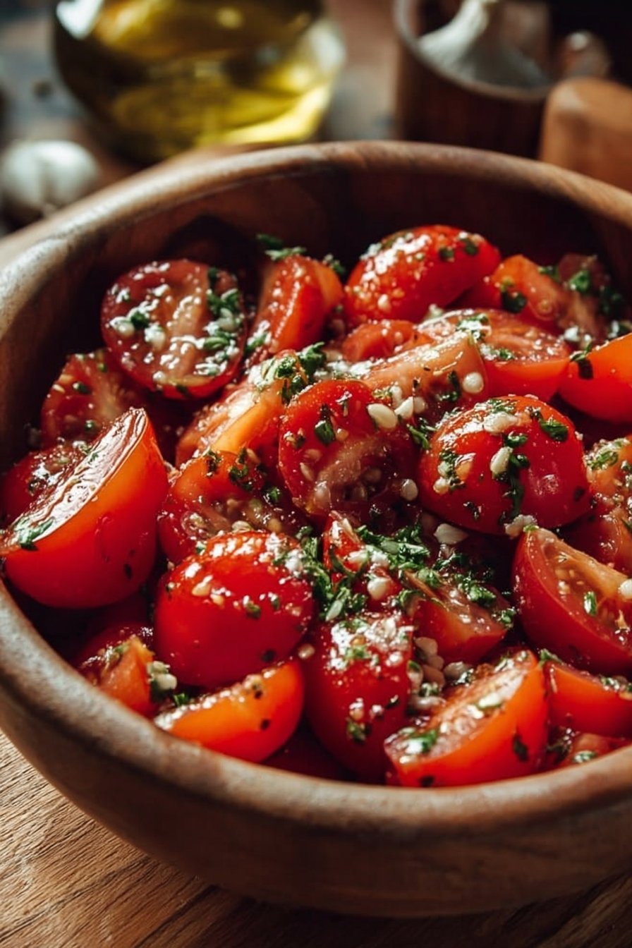 Fresh and Flavorful Tomato Garlic Salad Recipe